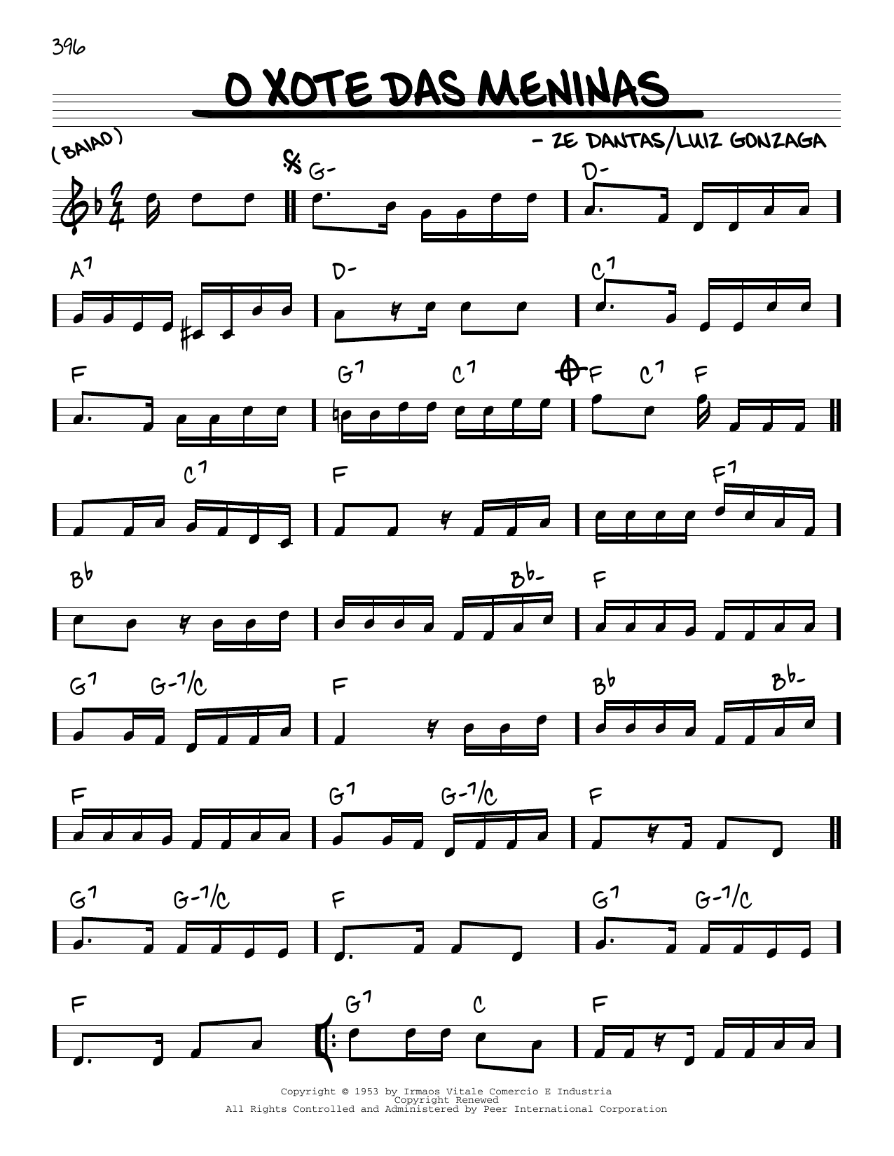 Download Luiz Gonzaga O Xote Das Meninas Sheet Music and learn how to play Real Book – Melody & Chords PDF digital score in minutes