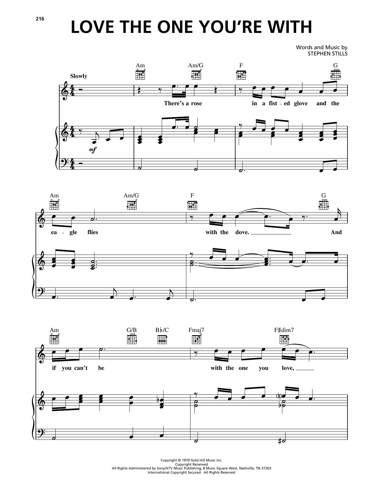 Download Luther Vandross Love The One You're With Sheet Music and learn how to play Piano, Vocal & Guitar Chords (Right-Hand Melody) PDF digital score in minutes