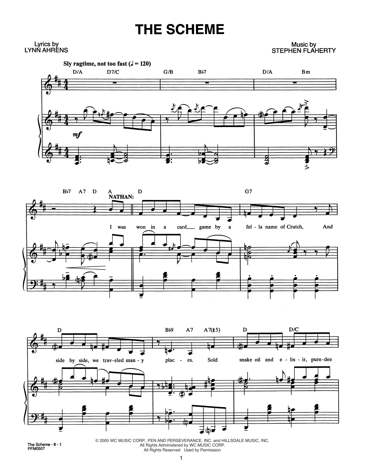 Download Lynn Ahrens and Stephen Flaherty The Scheme (from Dessa Rose: A New Musical) Sheet Music and learn how to play Piano & Vocal PDF digital score in minutes