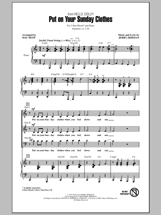Download Mac Huff Put On Your Sunday Clothes Sheet Music and learn how to play 2-Part Choir PDF digital score in minutes