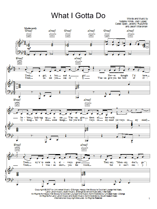 Download Macy Gray What I Gotta Do Sheet Music and learn how to play Piano, Vocal & Guitar (Right-Hand Melody) PDF digital score in minutes