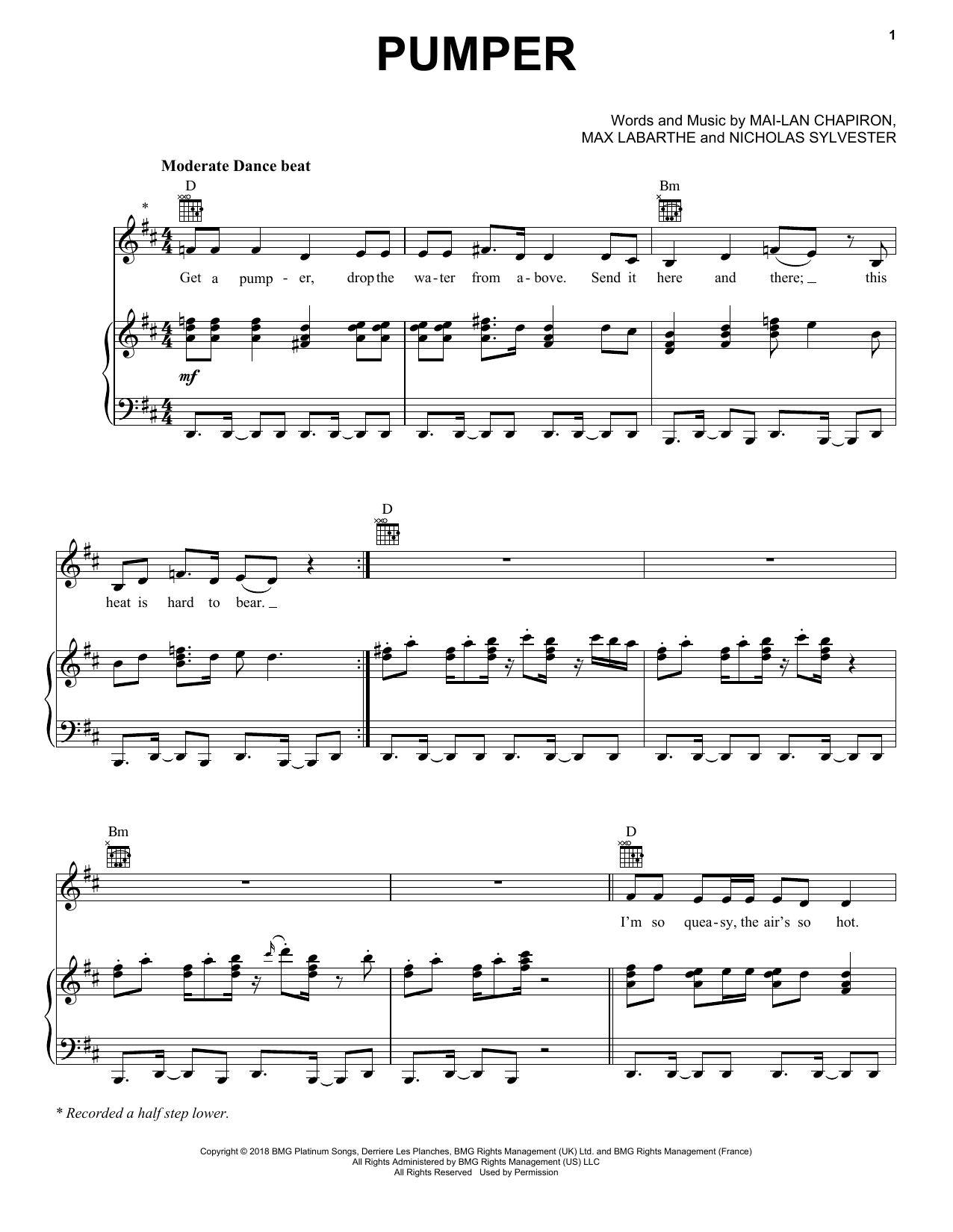 Download Mai Lan Pumper Sheet Music and learn how to play Piano, Vocal & Guitar Chords (Right-Hand Melody) PDF digital score in minutes