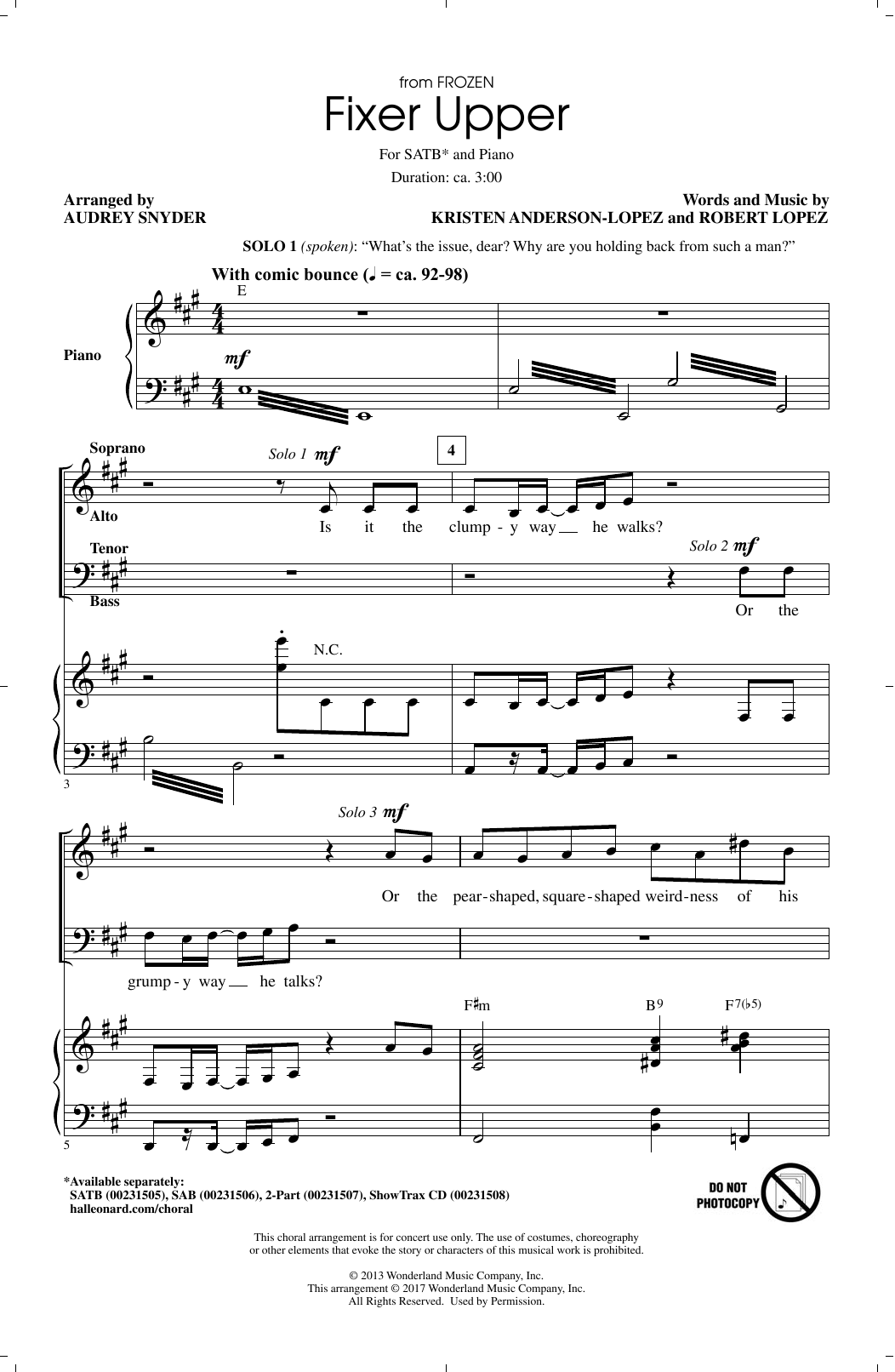 Download Audrey Snyder Fixer Upper Sheet Music and learn how to play 2-Part Choir PDF digital score in minutes