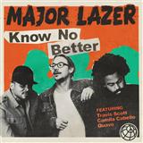 Download or print Major Lazer Know No Better (feat. Travis Scott, Camila Cabello & Quavo) Sheet Music Printable PDF -page score for Pop / arranged Piano, Vocal & Guitar SKU: 124520.