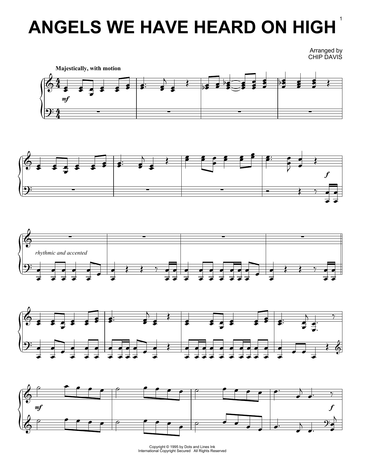 Download Mannheim Steamroller Angels We Have Heard On High Sheet Music and learn how to play Piano Solo PDF digital score in minutes