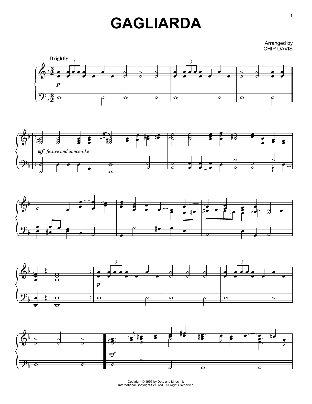 Download Mannheim Steamroller Gagliarda Sheet Music and learn how to play Piano Solo PDF digital score in minutes