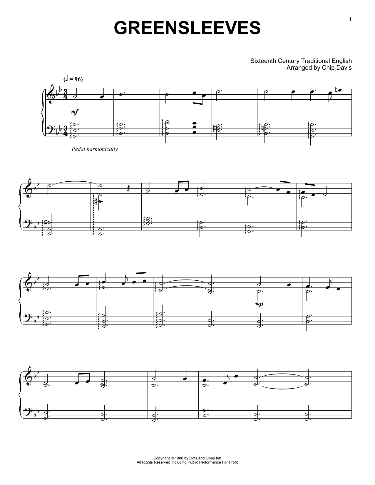 Download Mannheim Steamroller Greensleeves Sheet Music and learn how to play Piano Solo PDF digital score in minutes