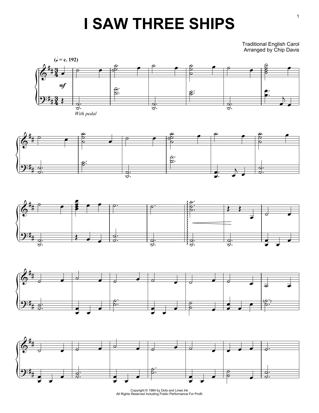 Download Mannheim Steamroller I Saw Three Ships Sheet Music and learn how to play Piano Solo PDF digital score in minutes