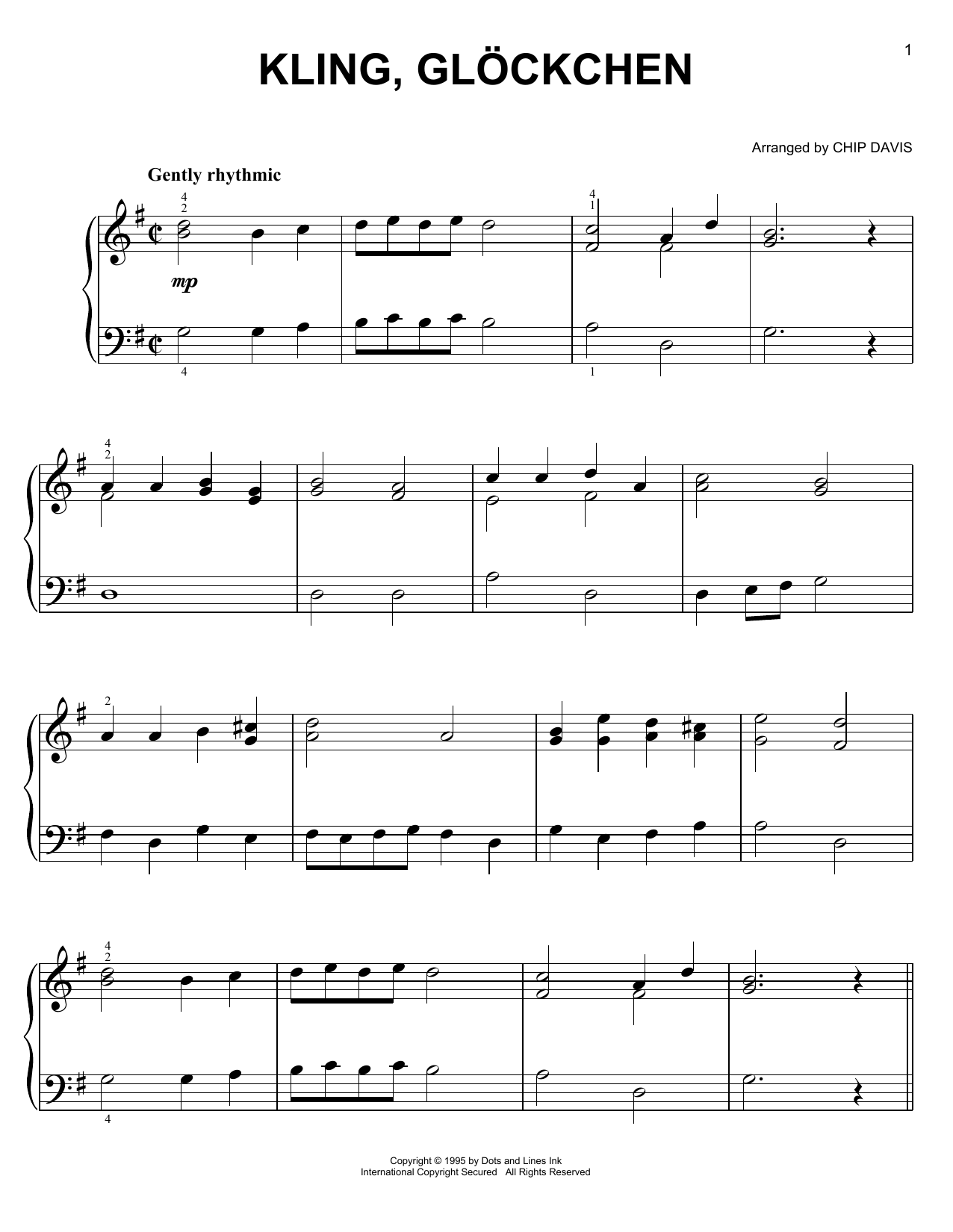 Download Mannheim Steamroller Kling, Glockchen Sheet Music and learn how to play Easy Piano Solo PDF digital score in minutes