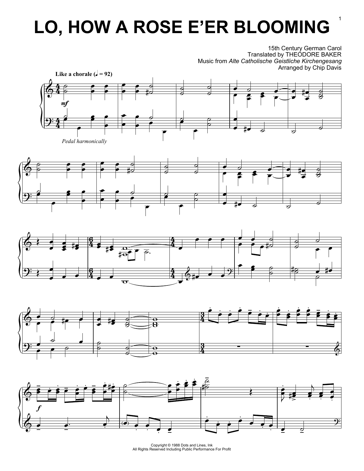 Download Mannheim Steamroller Lo, How A Rose E'er Blooming Sheet Music and learn how to play Piano Solo PDF digital score in minutes