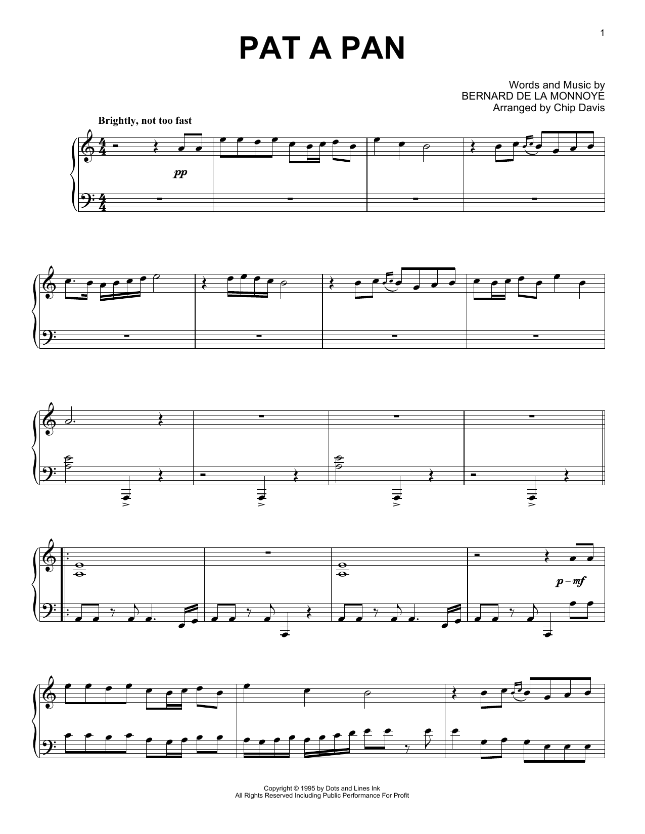 Download Mannheim Steamroller Pat A Pan Sheet Music and learn how to play Piano Solo PDF digital score in minutes