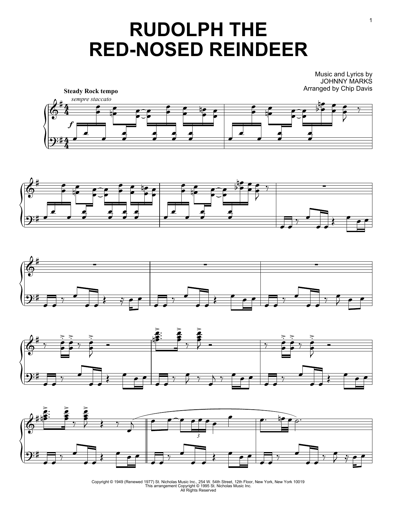 Download Mannheim Steamroller Rudolph The Red-Nosed Reindeer Sheet Music and learn how to play Piano Solo PDF digital score in minutes