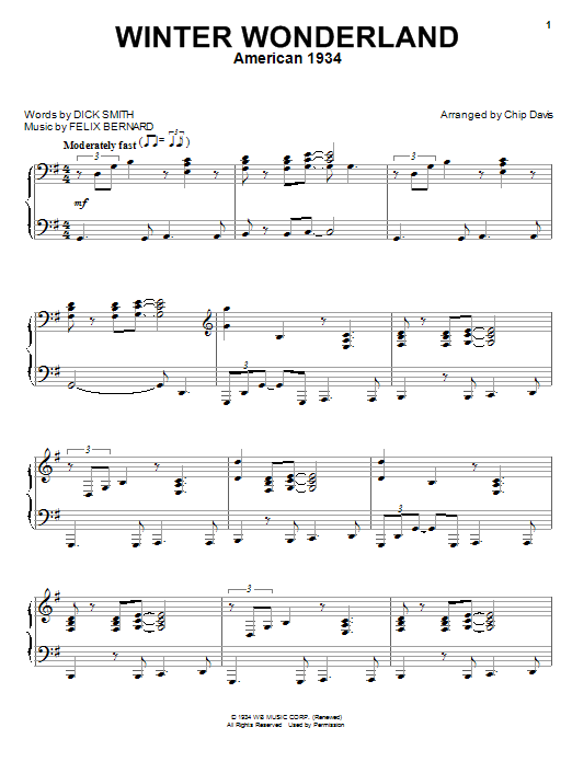 Download Mannheim Steamroller Winter Wonderland Sheet Music and learn how to play Piano Solo PDF digital score in minutes
