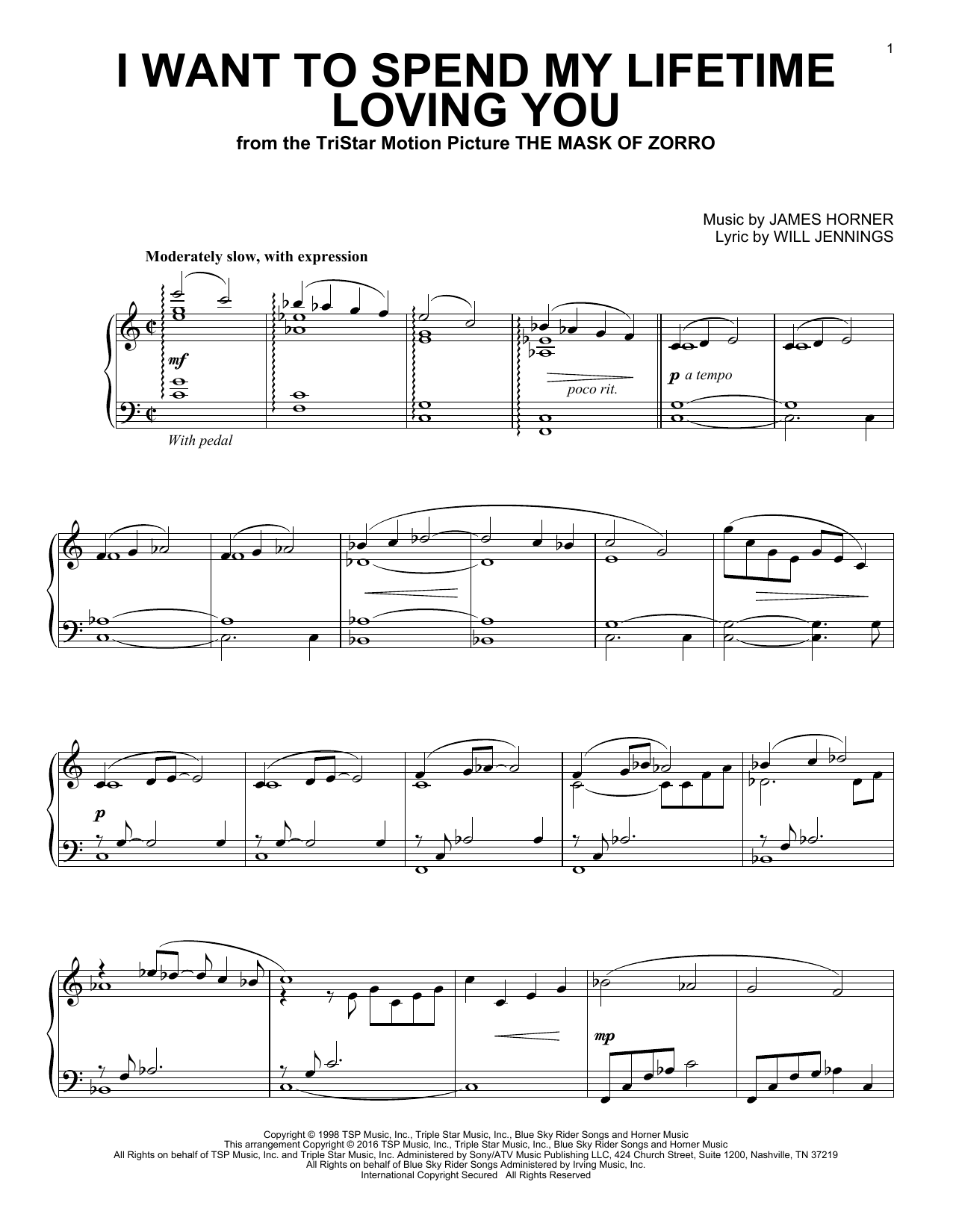 Download Marc Anthony and Tina Arena I Want To Spend My Lifetime Loving You Sheet Music and learn how to play Piano, Vocal & Guitar (Right-Hand Melody) PDF digital score in minutes