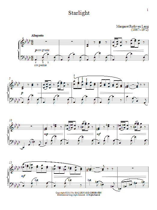 Download Gail Smith Starlight Sheet Music and learn how to play Piano PDF digital score in minutes