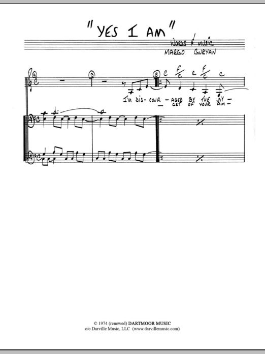 Download Margo Guryan Yes I Am Sheet Music and learn how to play Lead Sheet / Fake Book PDF digital score in minutes