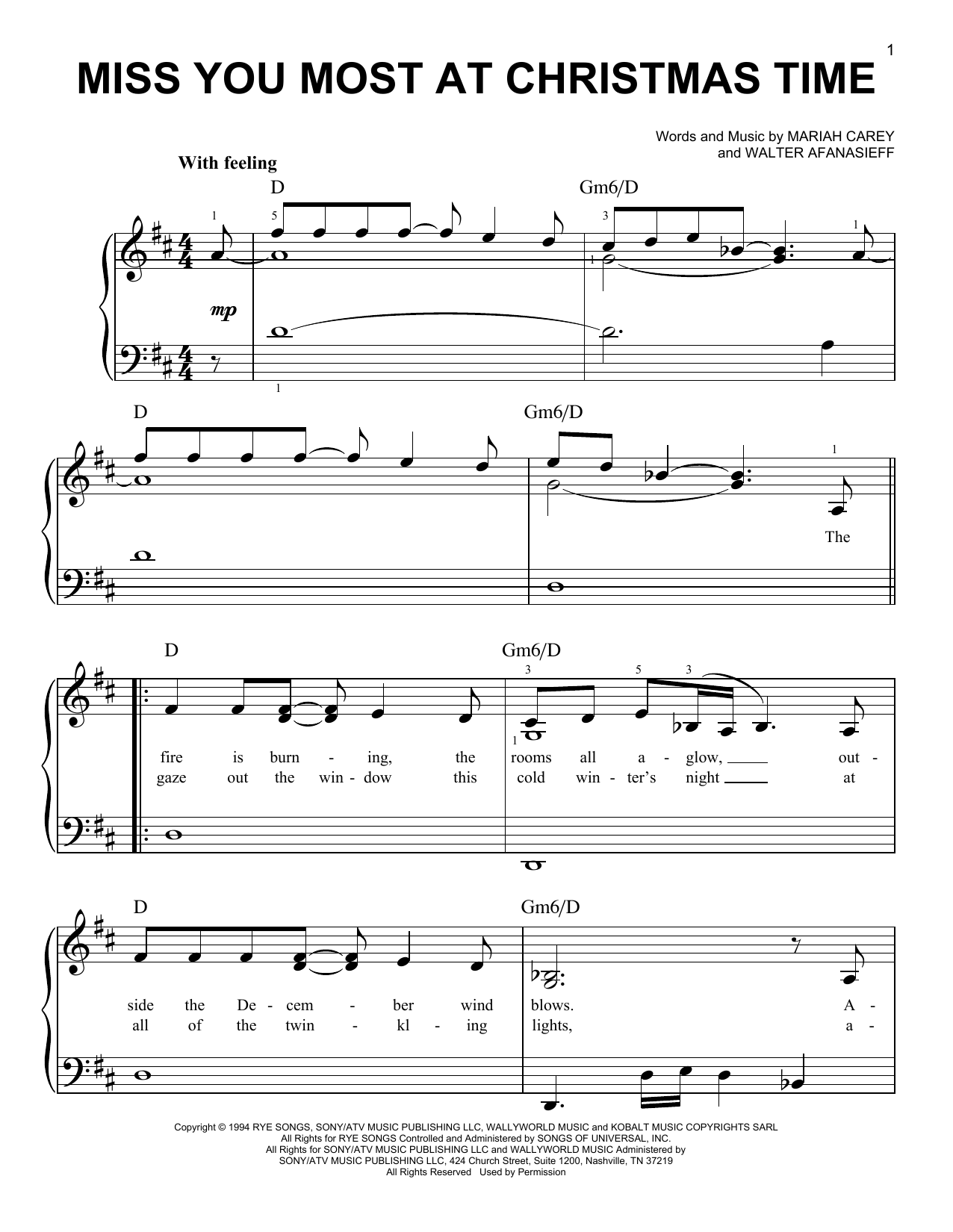 Download Mariah Carey Miss You Most At Christmas Time Sheet Music and learn how to play Cello PDF digital score in minutes