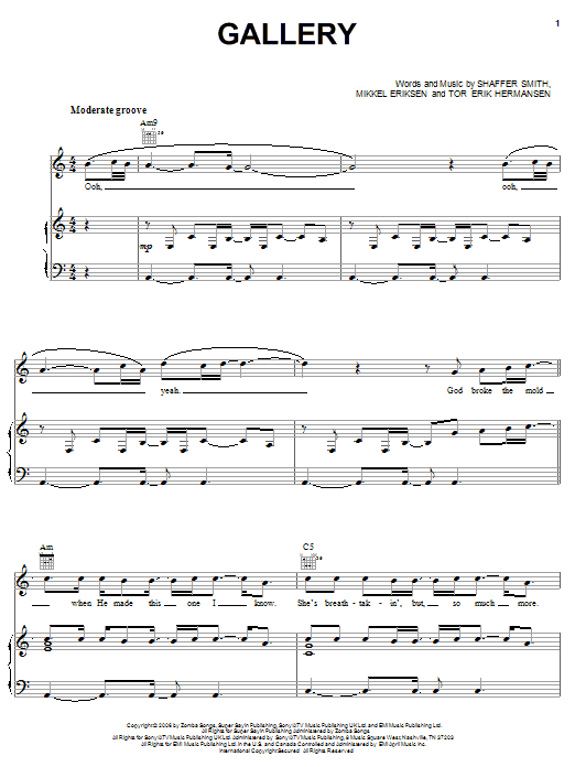 Download Mario Vazquez Gallery Sheet Music and learn how to play Piano, Vocal & Guitar (Right-Hand Melody) PDF digital score in minutes