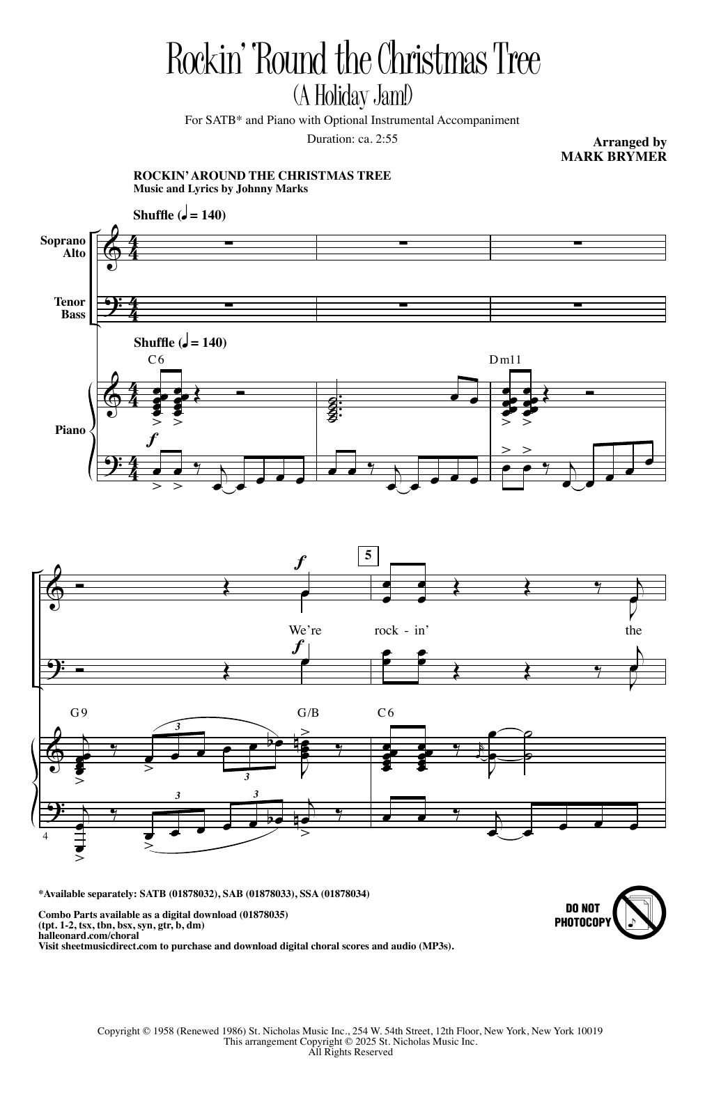 Download Traditional German Carol O Christmas Tree (arr. Mark Brymer) Sheet Music and learn how to play SATB Choir PDF digital score in minutes
