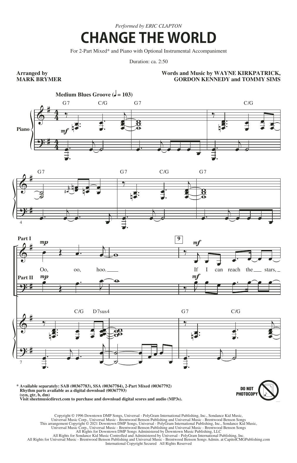 Download Mark Brymer Songs Of Hope (Choral Collection) Sheet Music and learn how to play 2-Part Choir PDF digital score in minutes