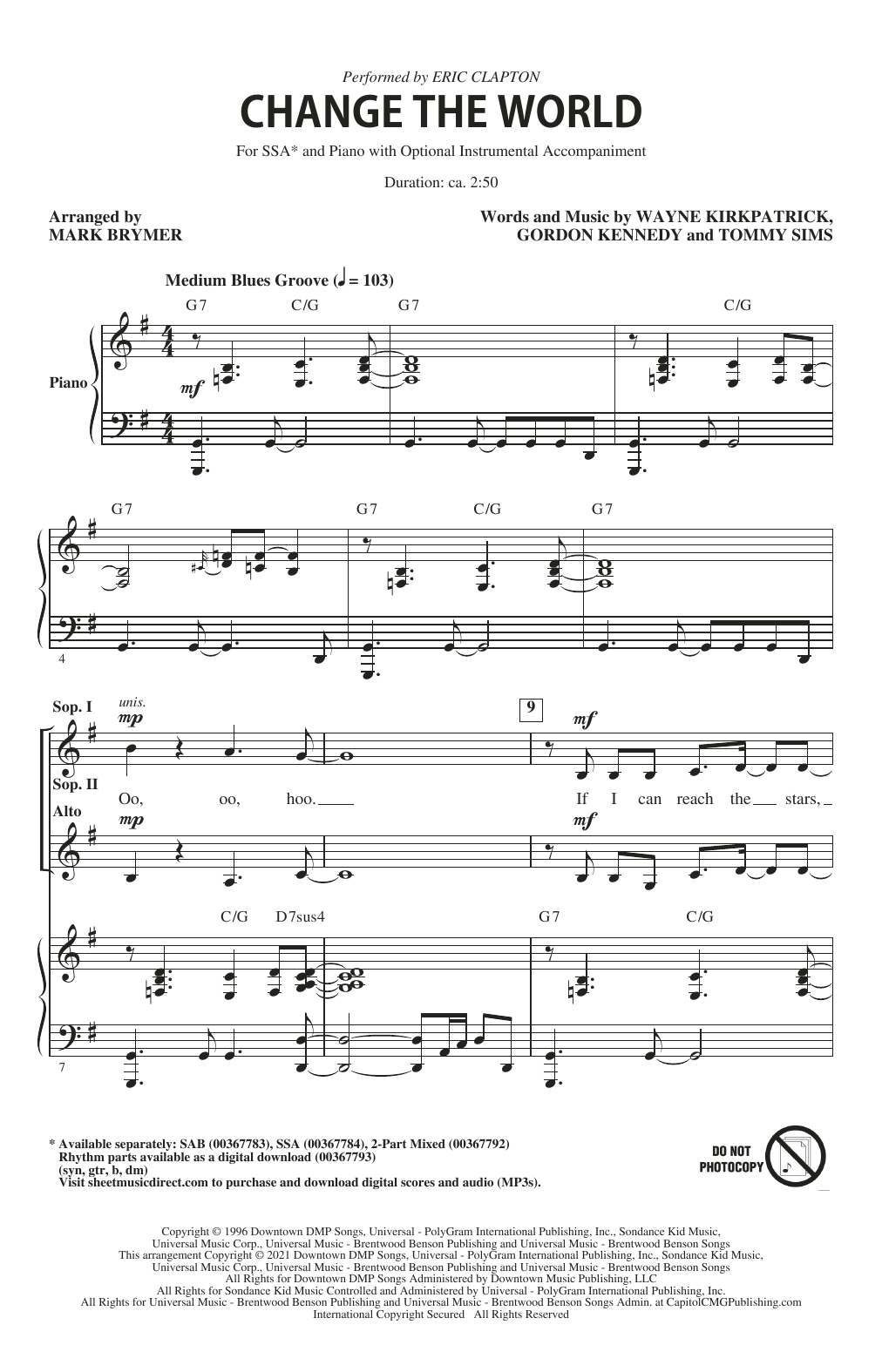 Download Mark Brymer Songs Of Hope (Choral Collection) Sheet Music and learn how to play 2-Part Choir PDF digital score in minutes
