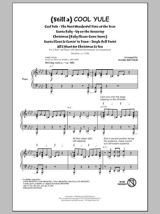 Download Mark Brymer (Still a) Cool Yule (Medley) Sheet Music and learn how to play SATB PDF digital score in minutes