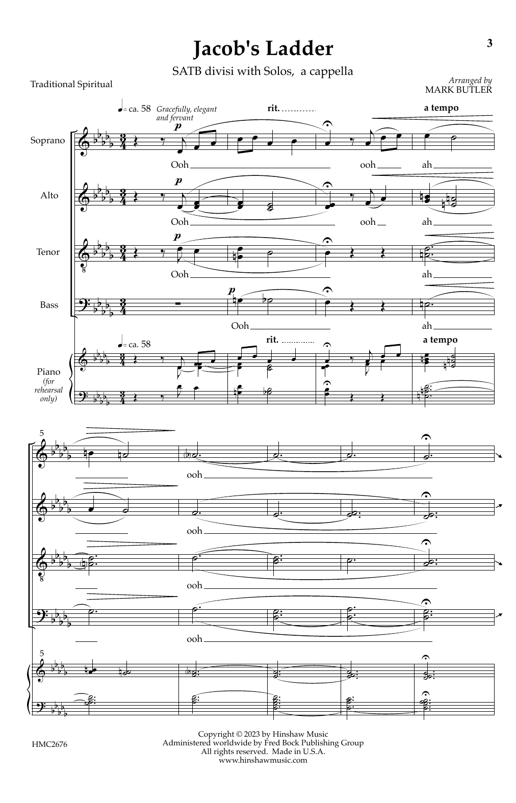 Download Mark Butler Jacob's Ladder Sheet Music and learn how to play Choir PDF digital score in minutes