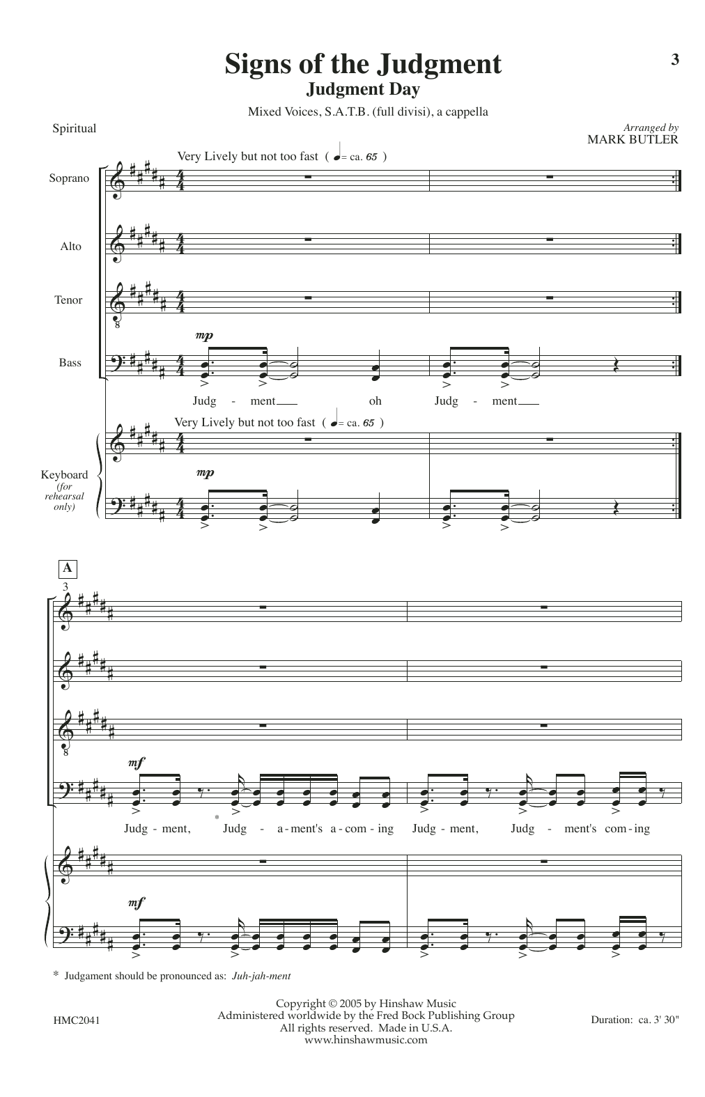 Download Mark Butler Signs Of The Judg Ment Sheet Music and learn how to play SATB Choir PDF digital score in minutes