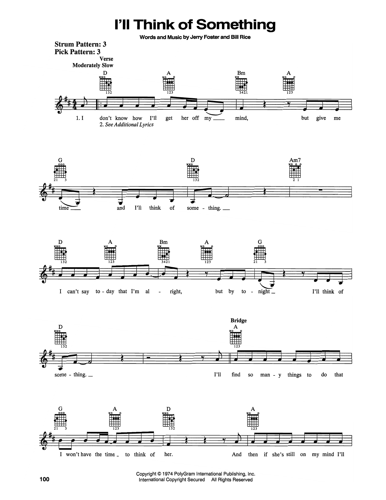 Download Mark Chesnutt I'll Think Of Something Sheet Music and learn how to play Easy Guitar PDF digital score in minutes