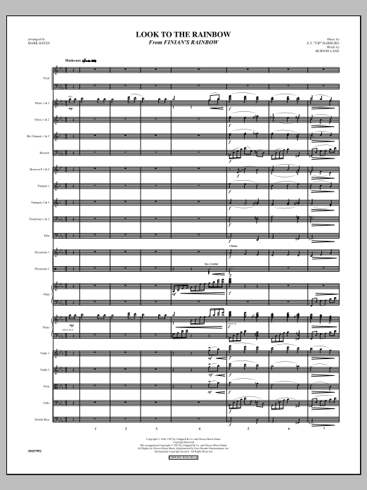 Download Mark Hayes Look To The Rainbow - Score Sheet Music and learn how to play Choir Instrumental Pak PDF digital score in minutes