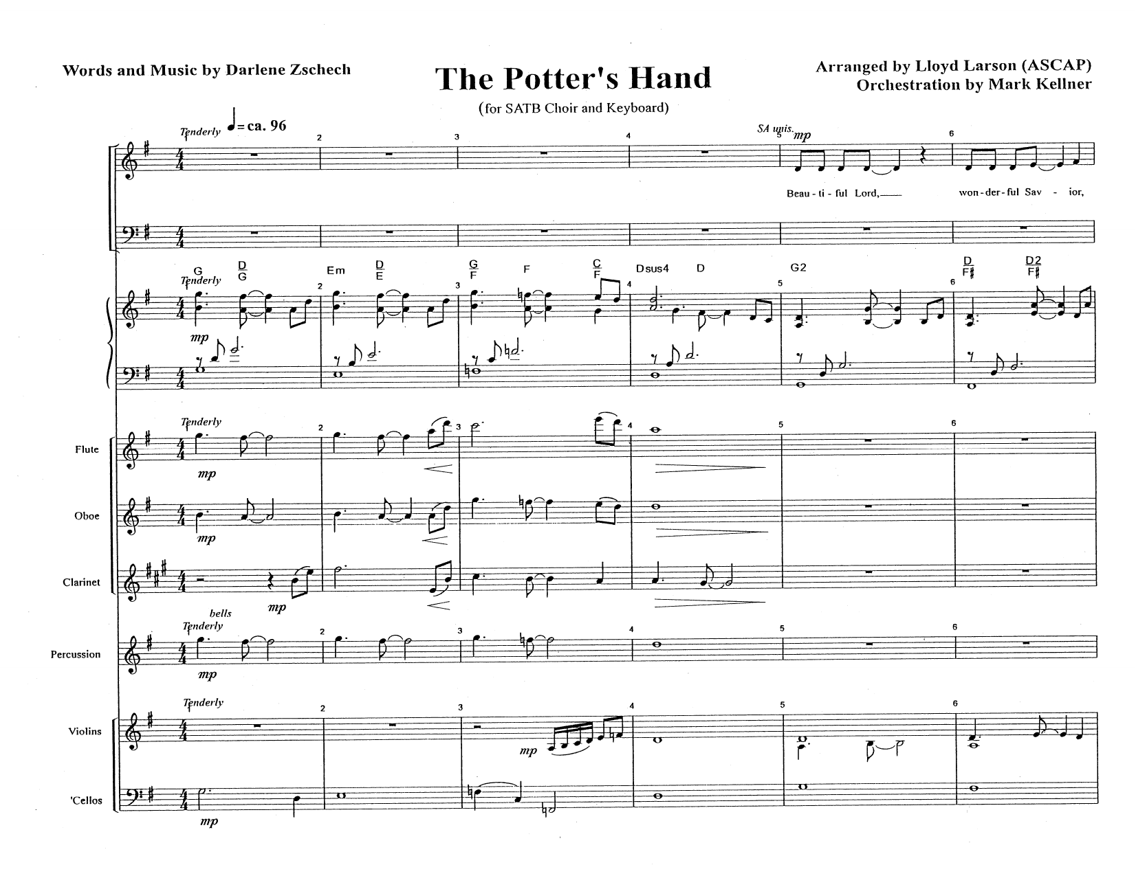 Download Mark Kellner The Potter's Hand - Full Score Sheet Music and learn how to play Choir Instrumental Pak PDF digital score in minutes