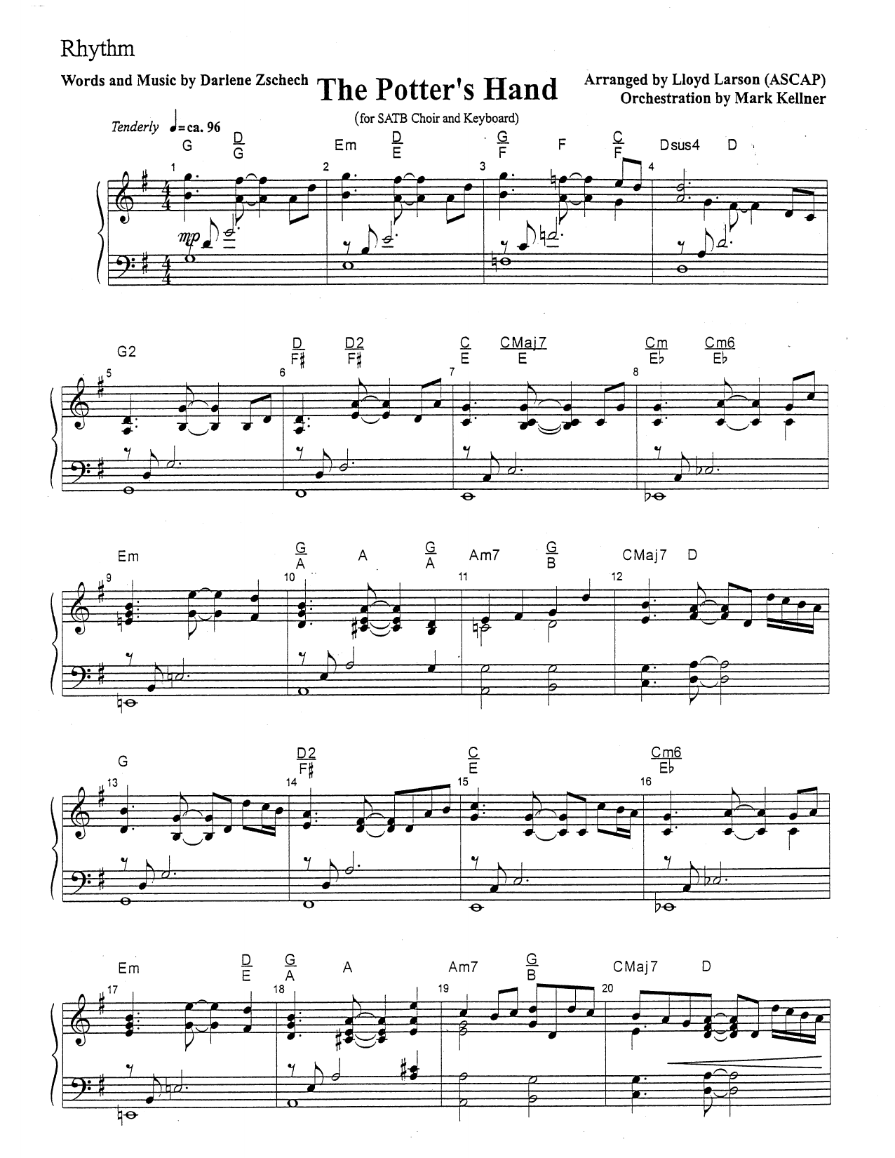 Download Mark Kellner The Potter's Hand - Rhythm Sheet Music and learn how to play Choir Instrumental Pak PDF digital score in minutes