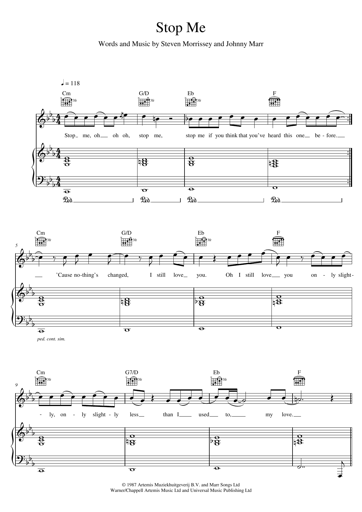 Download Mark Ronson Stop Me (featuring Daniel Merriweather) Sheet Music and learn how to play Piano, Vocal & Guitar (Right-Hand Melody) PDF digital score in minutes