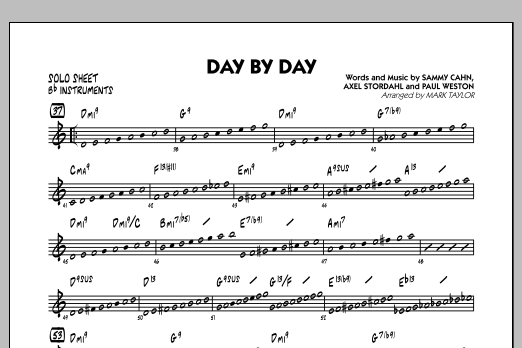 Download Mark Taylor Day by Day - Bb Solo Sheet Sheet Music and learn how to play Jazz Ensemble PDF digital score in minutes
