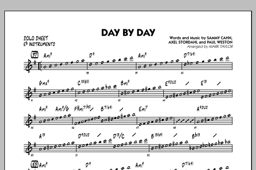 Download Mark Taylor Day by Day - Eb Solo Sheet Sheet Music and learn how to play Jazz Ensemble PDF digital score in minutes