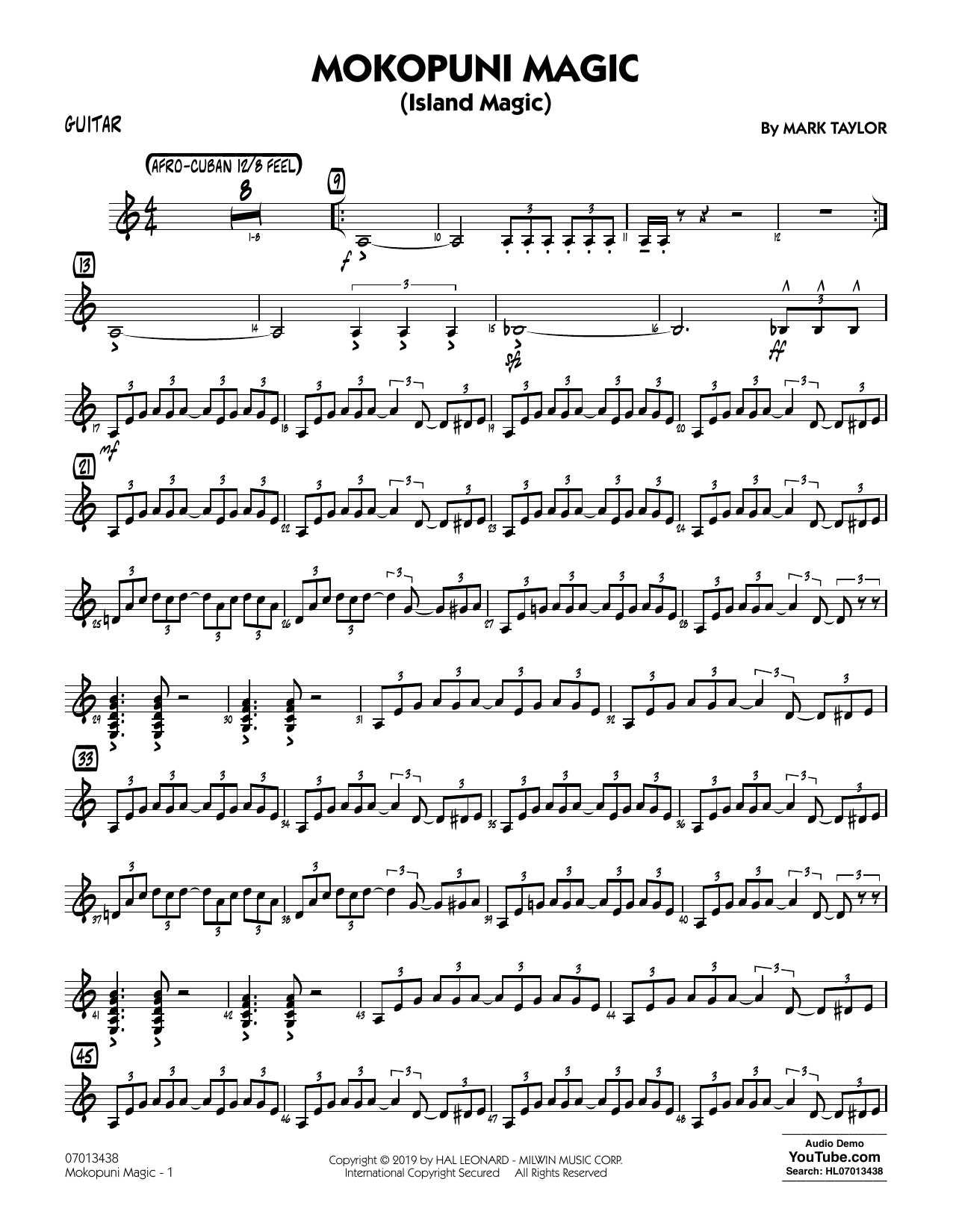 Download Mark Taylor Mokopuni Magic (Island Magic) - Guitar Sheet Music and learn how to play Jazz Ensemble PDF digital score in minutes