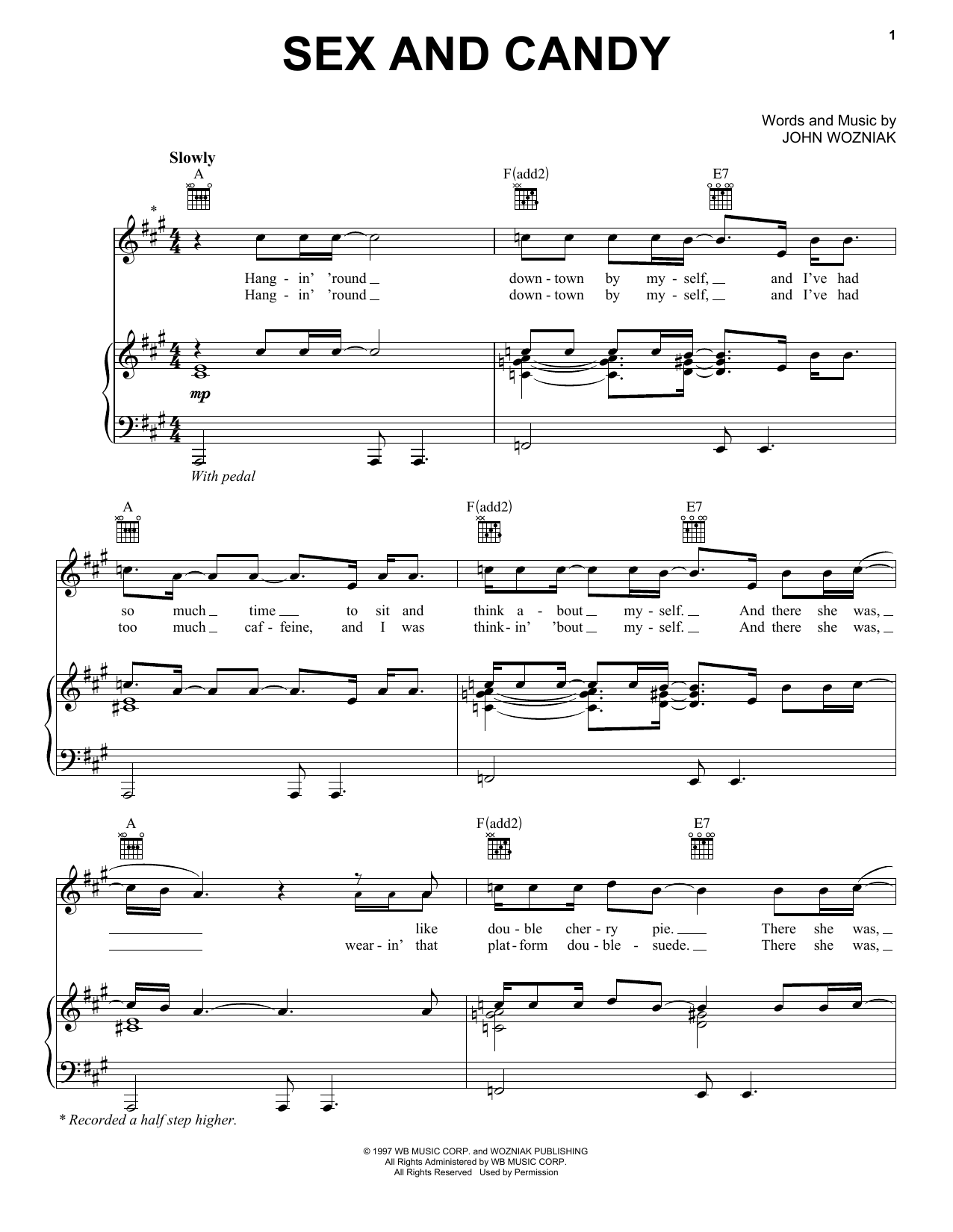 Download Maroon 5 Sex And Candy Sheet Music and learn how to play Piano, Vocal & Guitar (Right-Hand Melody) PDF digital score in minutes