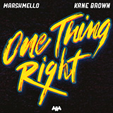 Download or print Marshmello & Kane Brown One Thing Right Sheet Music Printable PDF -page score for Pop / arranged Piano, Vocal & Guitar Chords (Right-Hand Melody) SKU: 427406.