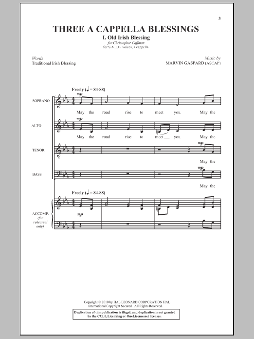Download Marvin Gaspard The Lord Bless And Keep You Sheet Music and learn how to play SATB Choir PDF digital score in minutes