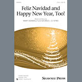 Download or print Mary Donnelly Feliz Navidad And Happy New Year, Too! Sheet Music Printable PDF -page score for Winter / arranged 2-Part Choir SKU: 163935.