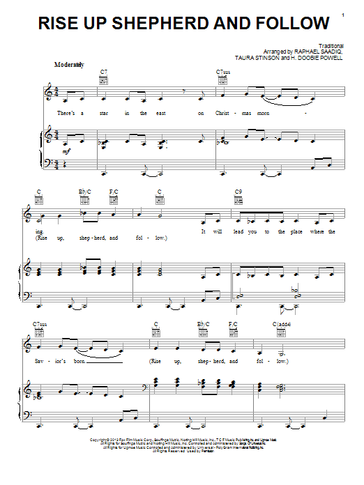 Download Mary J. Blige Rise Up Shepherd And Follow (feat. Nas) Sheet Music and learn how to play Piano, Vocal & Guitar (Right-Hand Melody) PDF digital score in minutes