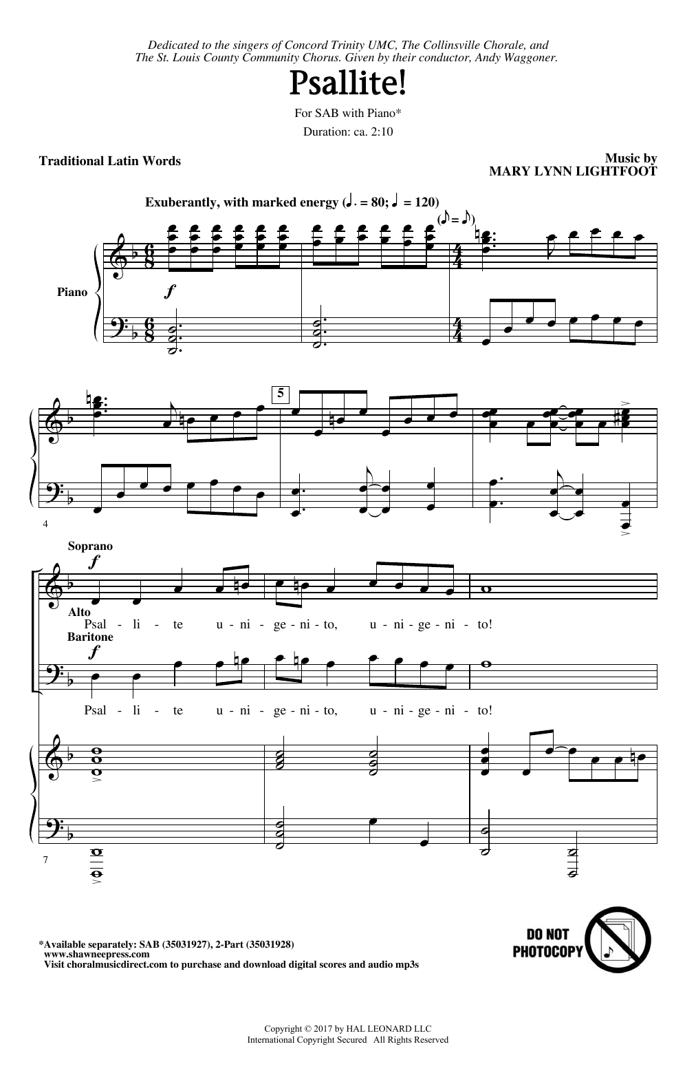 Download Mary Lynn Lightfoot Psallite! Sheet Music and learn how to play 2-Part Choir PDF digital score in minutes