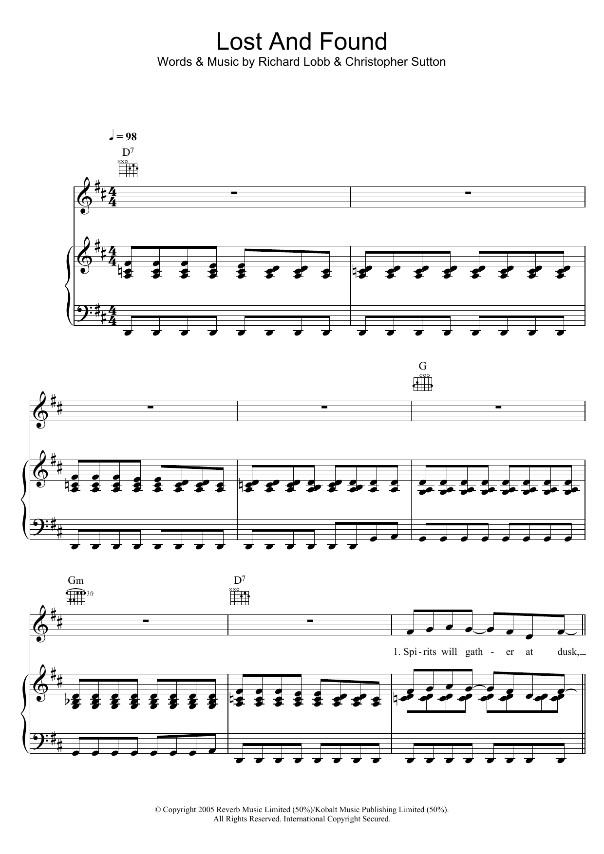 Download Matt Cardle Lost And Found Sheet Music and learn how to play Piano, Vocal & Guitar (Right-Hand Melody) PDF digital score in minutes
