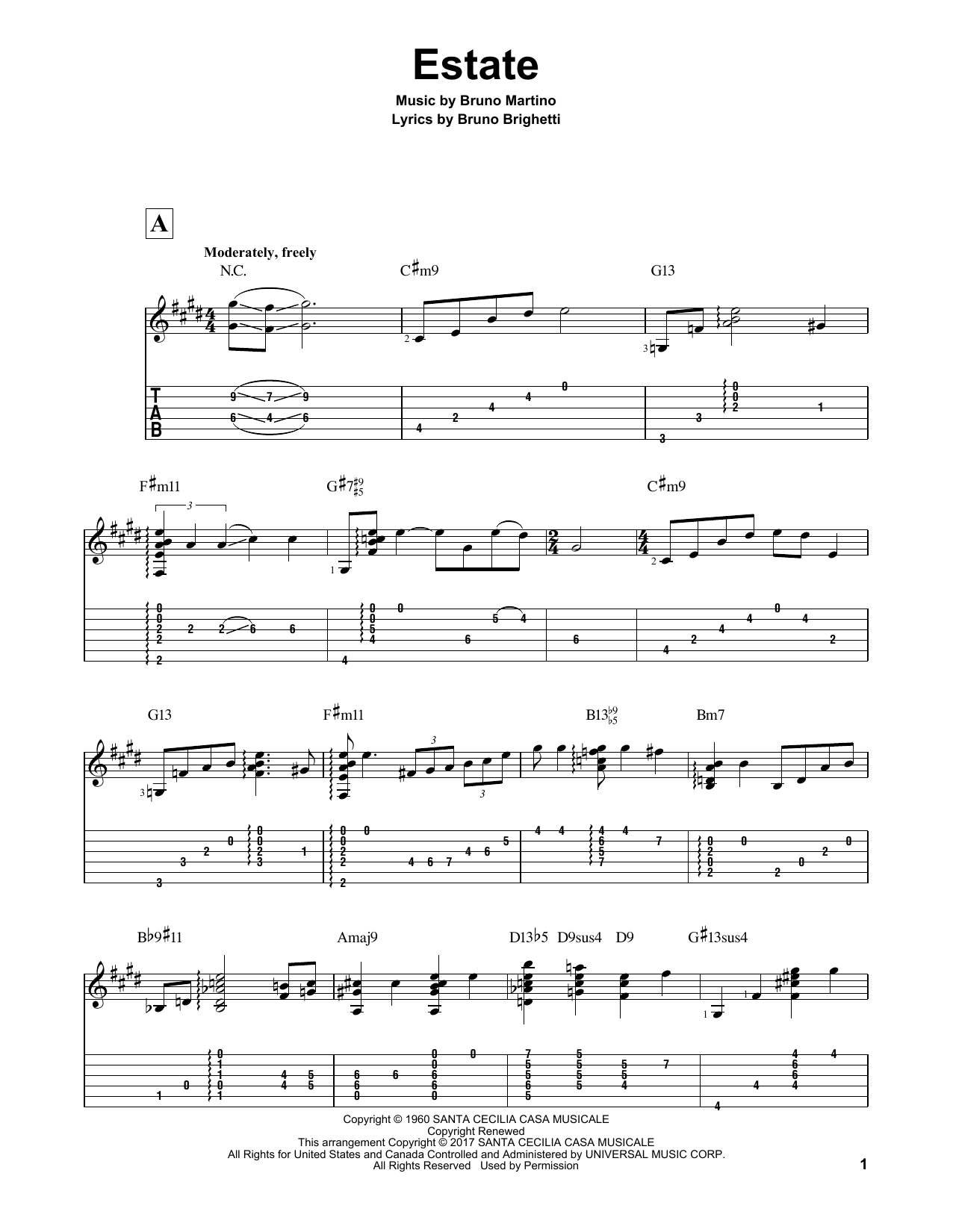 Download Matt Otten Estate Sheet Music and learn how to play Guitar Tab PDF digital score in minutes
