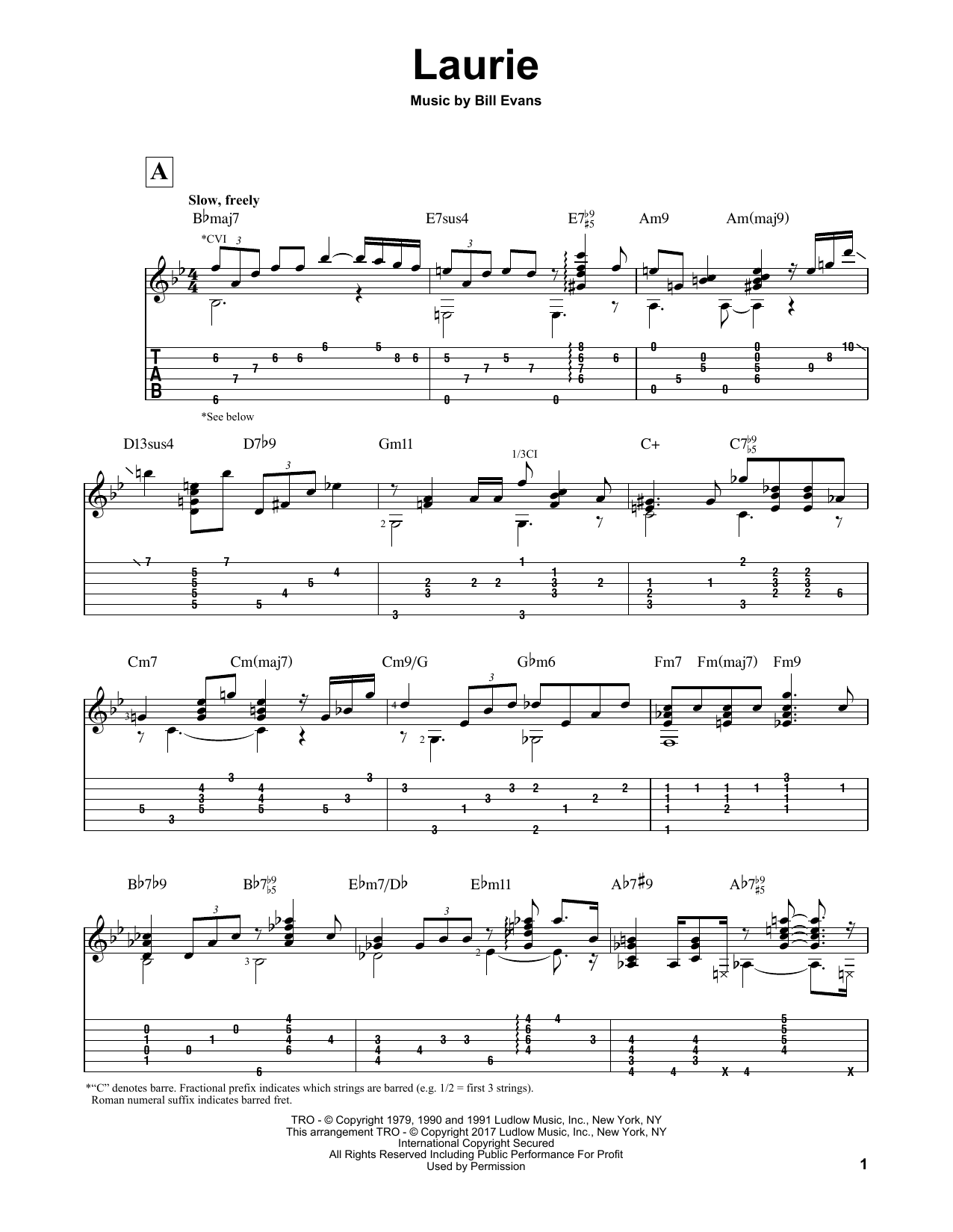 Download Matt Otten Laurie Sheet Music and learn how to play Guitar Tab PDF digital score in minutes