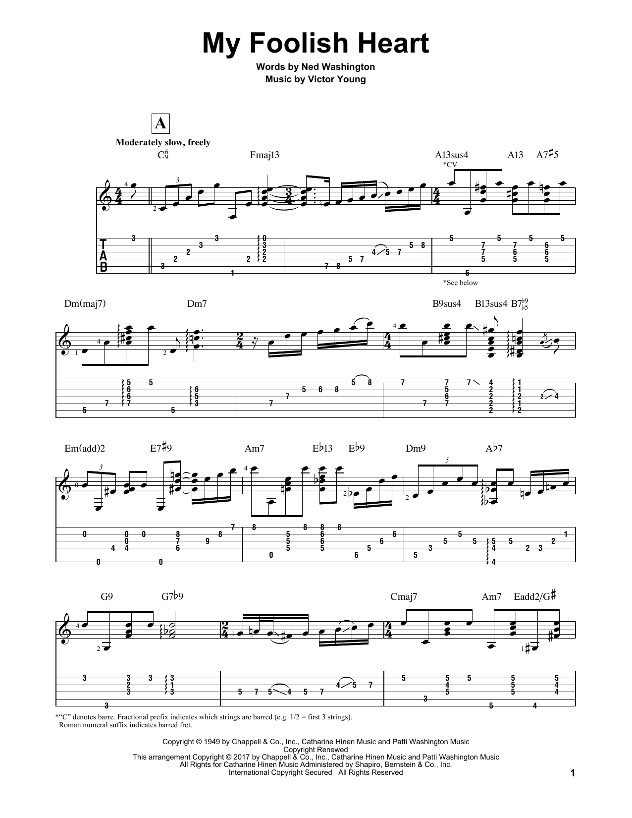 Download Matt Otten My Foolish Heart Sheet Music and learn how to play Guitar Tab PDF digital score in minutes