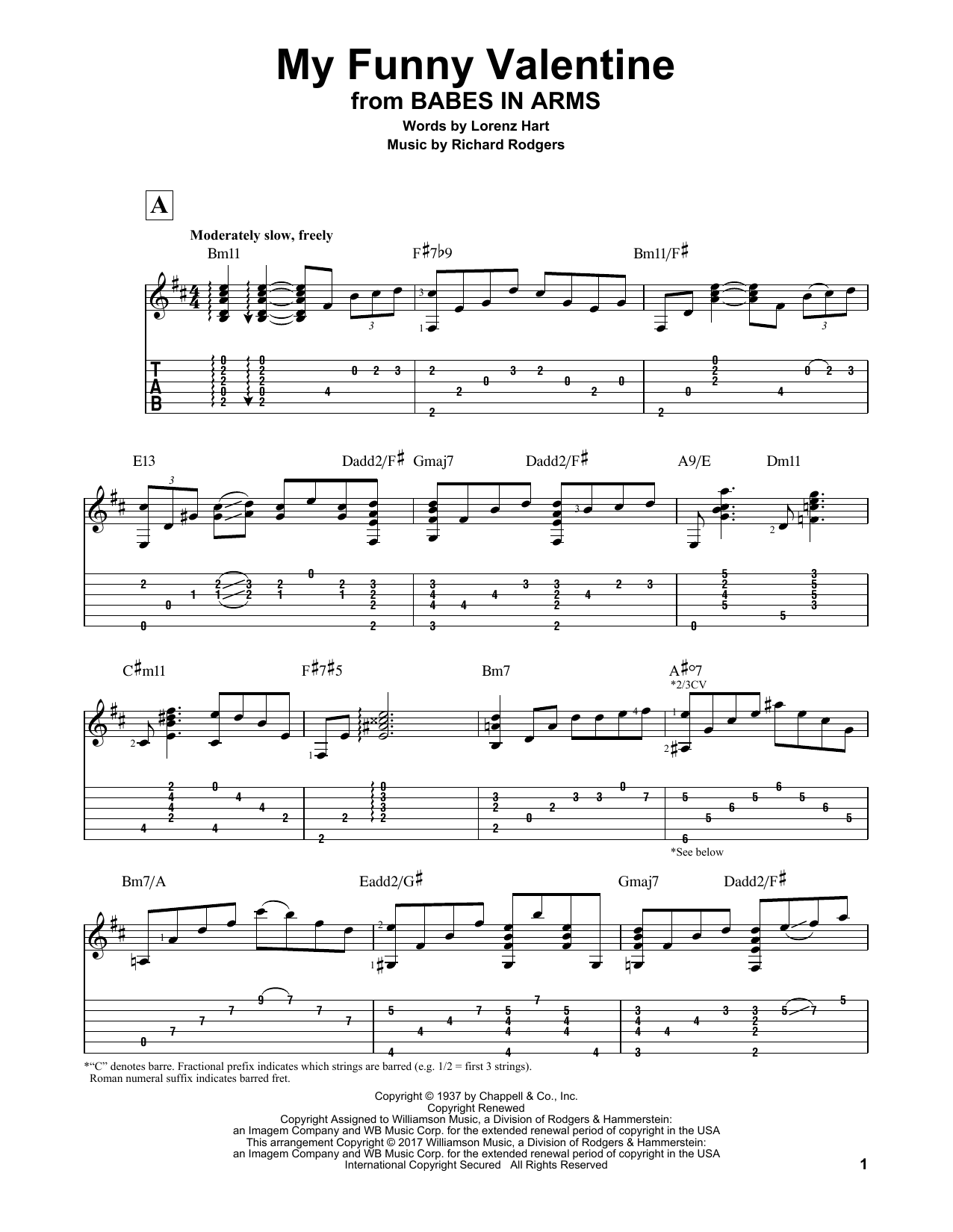 Download Matt Otten My Funny Valentine Sheet Music and learn how to play Guitar Tab PDF digital score in minutes