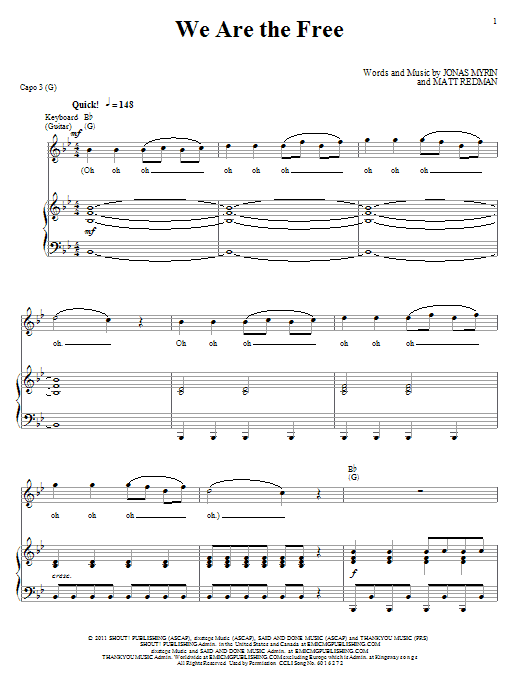 Download Matt Redman We Are The Free Sheet Music and learn how to play Piano, Vocal & Guitar (Right-Hand Melody) PDF digital score in minutes