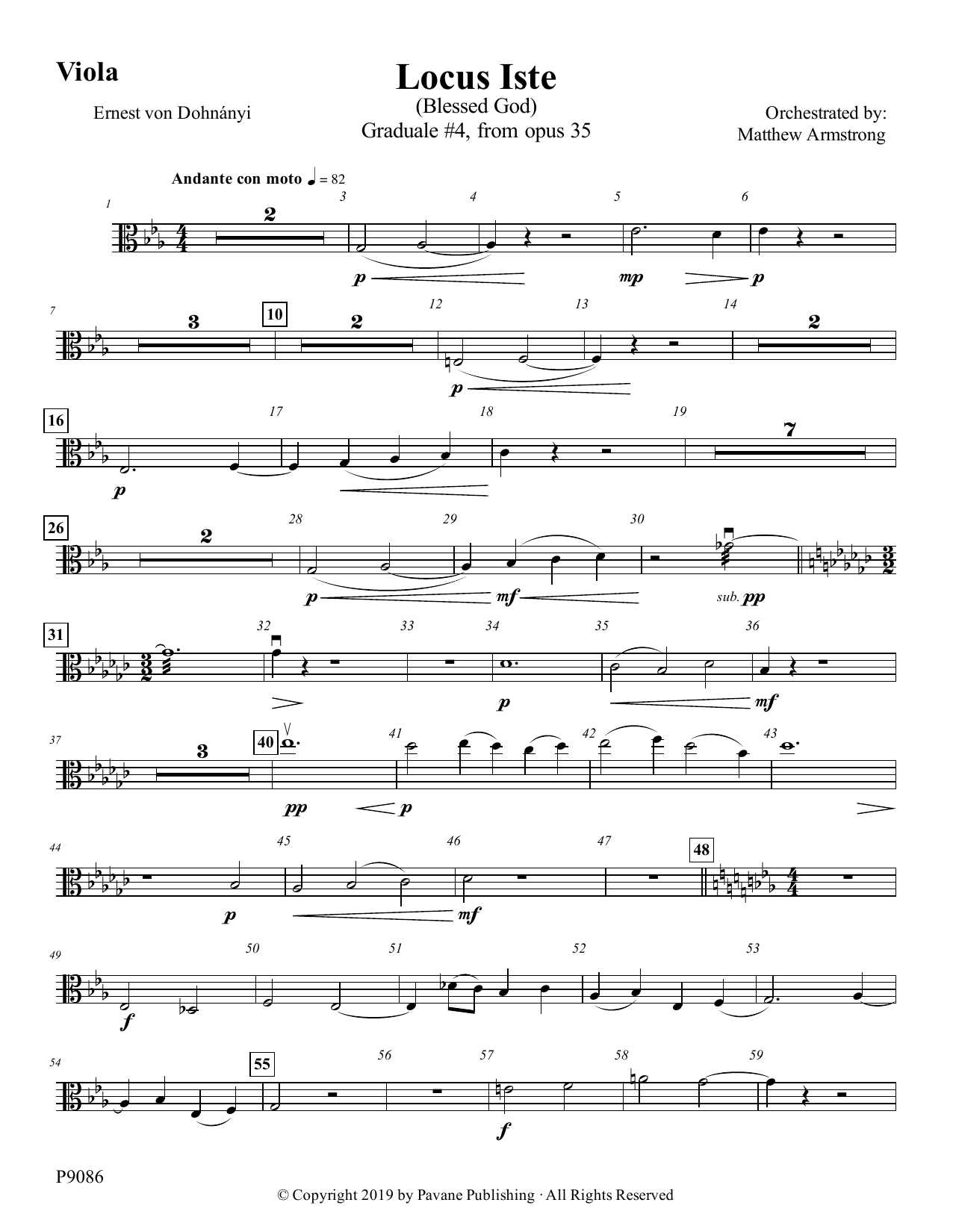 Download Matthew Armstrong Locus Iste - Viola Sheet Music and learn how to play Choir Instrumental Pak PDF digital score in minutes