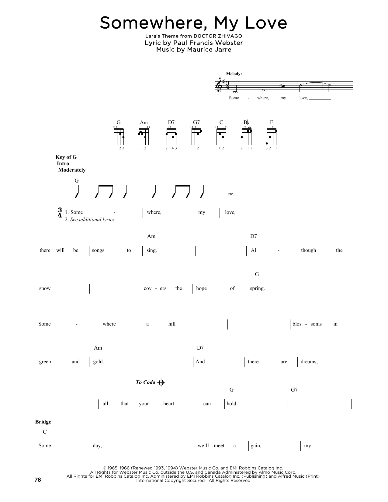 Download Maurice Jarre Somewhere, My Love (from Doctor Zhivago) (arr. Fred Sokolow) Sheet Music and learn how to play Mandolin PDF digital score in minutes